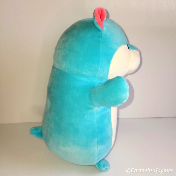 HOBART 🐹 12" Teal Cream & Pink Hamster HugMees Easter 2023 Squishmallow NWT - Picture 5 of 8